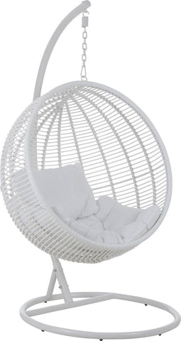 J-Line hangstoel Rond - staal - wit