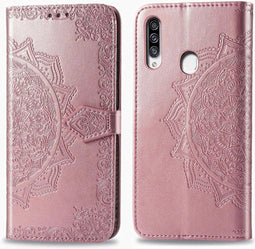 iMoshion Hoesje Geschikt voor Samsung Galaxy A20s Hoesje Met Pasjeshouder - iMoshion Mandala Bookcase - Roze