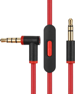 Somstyle Audio Kabel 1.5 Meter - Geschikt voor Beats Solo Studio Mixr - Met Microfoon - Rood/Zwart