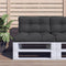 vidaXL - Palletkussens - 2 - st - stof - zwart