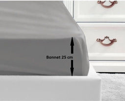 Verstelbaar onderlaken Lovely Home Lichtgrijs 180 x 200 180 x 200 cm