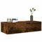 vidaXL - Wandschap - met - lades - 60x26,5x15 - cm - bewerkt - hout - gerookt - eiken