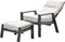 Garden Impressions Max verstelbare fauteuil inclusief voetenbank - carbon black - desert sand