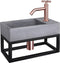 Differnz Force - Fontein 40x22x8cm - 1 kraangat - Grijs