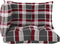 vidaXL - Palletkussens - 3 - st - ruitpatroon - stof - rood