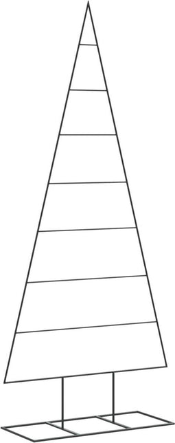 vidaXL - Kerstdecoratie - kerstboom - 180 - cm - metaal - zwart