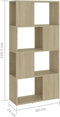 vidaXL-Boekenkast/kamerscherm-60x24x124,5-cm-spaanplaat-sonoma-eiken