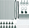 vidaXL - Hekposten - met - Basisplaten - 13 - stuks - Ø32mm - 50cm - Gegalvaniseerd - Staal