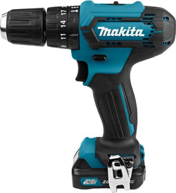 Makita HP333DSAJ | 12 V Max | Klopboor-/schroefmachine | 2,0 Ah accu (2 st) | lader | in Mbox -