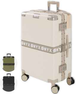 ONYX Check-in Koffer 65L - Hardcase - TSA slot - 360° spinner wielen - Sand wit