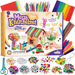 VAIVE Knutselset - Creatief Speelgoed - 1200+ Onderdelen - Multicolor