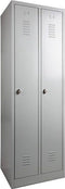 Garderobekast voorzien van legborden in alle kolommen Aantal deuren 2 Aantal legborden 8 Breedte 60CM Hoogte 190CM Kleur frame Wit (RAL9010) Soort poot Met pootje Slot Met sleutel en cilinderslot