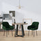vidaXL - Eetkamerstoelen - 2 - st - fluweel - donkergroen