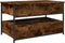 vidaXL - Salontafel - 85x50x50 - cm - bewerkt - hout - en - metaal - gerookt - eiken