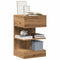 vidaXL - Nachtkastjes - 2 - st - 40x35x65 - cm - bewerkt - hout - artisanaal - eiken