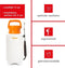 Toolland Drukspuit - Elektrisch - 8 liter - Telescopische lans - Wit/oranje/zwart