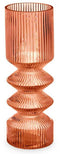 Vaas Strepen Oranje Kristal 8 x 23 x 8 cm (8 Stuks)