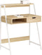 SoBuy FWT63-N - Bureau - Houtcomposite met Opbergruimte - Naturel