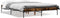 vidaXL - Bedframe - bewerkt - hout - metaal - gerookt - eikenkleurig - 135x190 - cm