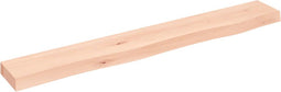 vidaXL - Wandschap - 80x10x4 - cm - onbehandeld - massief - eikenhout