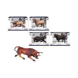 Stier - Dier - 22 x 10 x 14 cm - Bruin/Zwart