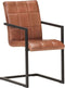 vidaXL - Eetkamerstoelen - 2 - st - echt - leer - bruin