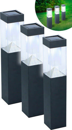 Grundig Tuinlamp - Solar - Set van 3 - LED - Zwart