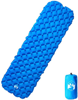vidaXL - Kampeermatras - opblaasbaar - 190x58x6 - cm - 1-persoons - blauw