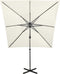 vidaXL - Zweefparasol - met - paal - en - LED-verlichting - 300 - cm - groen