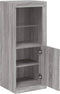 vidaXL - Dressoir - met - LED-verlichting - 41x37x100 - cm - grijs - sonoma - eiken