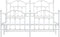 vidaXL - Bedframe - met - hoofd- - en - voeteneinde - metaal - wit - 150x200 - cm