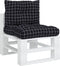 vidaXL - Palletkussens - 2 - st - ruitpatroon - oxford - stof - zwart