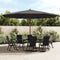 vidaXL - Parasol - met - houten - paal - 400x273 - cm - zwart