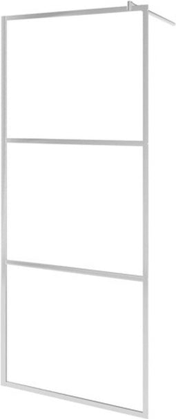 vidaXL - Inloopdouchewand - transparant - 140x195 - cm - ESG-glas