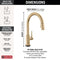 Delta Faucet Trinsic 9159-CZ-DST - Keukenkraan - Neerklapbare sproeier - Champagnebrons