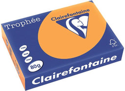 Trophee - Kopieerpapier A4 80gr oranje 500vel | Pak a 500 vel | 5 stuks