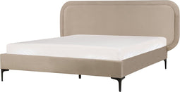 SUZETTE - Tweepersoonsbed - Beige - 140 x 200 cm - Polyester