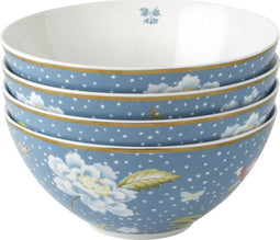 Laura Ashley Heritage Collectables Kommen set van 4 - Schaaltjes - Ø16 cm - Seaspray Uni