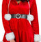 Dressforfun Mrs. Santa Claus - Vrouwenkostuum - Sexy jurkje met cape en pompons - M