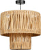 Mica Decorations Elisa Hanglamp - H30 x Ø35 cm - Raffia - Lichtbruin