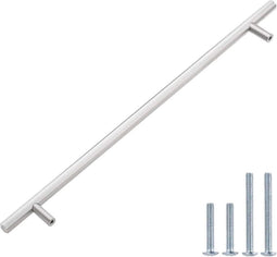 Handgreep RVS Rond | 40cm | Inclusief bevestigingsbouten | Handgrepen Kast | Zilver | Meubelhandvat | greep | Keukengreep | Hand Grepen | Deurgreep Staal | Metaal | schuifdeur | Handvat | Greep | Schuifdeurgreep | Roestvrij | Hartafstand 256mm