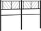 vidaXL - Hoofdbord - 140 - cm - metaal - zwart