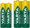 Varta Recharge Accu Solar - AAA (HR03) Oplaadbare Batterijen 550 mAh - Zilver (2 stuks)