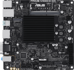 ASUS PRIME N100I-D D4 - Mini-ITX Moederbord - Intel N100 Onboard CPU 4 cores - 64 GB DDR4 ondersteuning