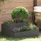vidaXL - Plantenbak - Zwart - 80x80x50 - cm - Koudgewalst - Staal