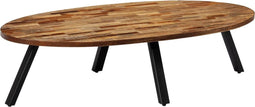 vidaXL - Salontafel - ovaal - 120x60x30 - cm - massief - gerecycled - teakhout