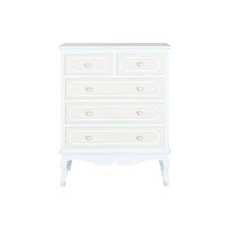 Ladenkast Home ESPRIT Wit Beige Romantiek 80 x 42 x 105 cm
