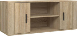 vidaXL - Tv-meubel - 100x35x40 - cm - bewerkt - hout - sonoma - eikenkleurig