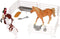 Kids Globe Speelset Paard, Ruiter met Accessoires, 1:24
