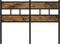 vidaXL - Hoofdbord - 120 - cm - ijzer - en - bewerkt - hout - gerookt - eikenkleurig